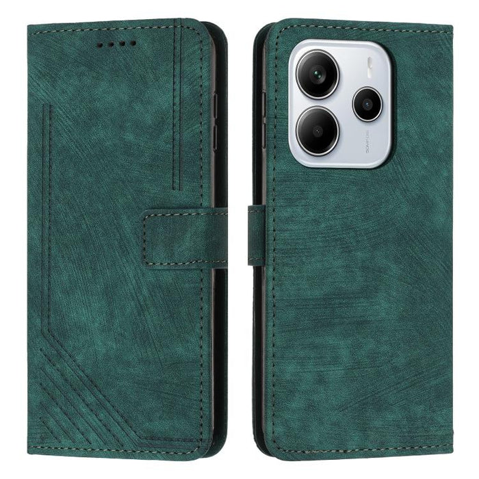Funda de cuero para teléfono con diseño de rayas y tacto agradable al tacto con cordón largo, For Redmi 15a 5G, For Redmi A7 Pro 4G 171mm, For Redmi Turbo 5 Max / Poco X8 Pro Max 5G, For Redmi Turbo 5 / Poco X8 Pro 5G                                   ...