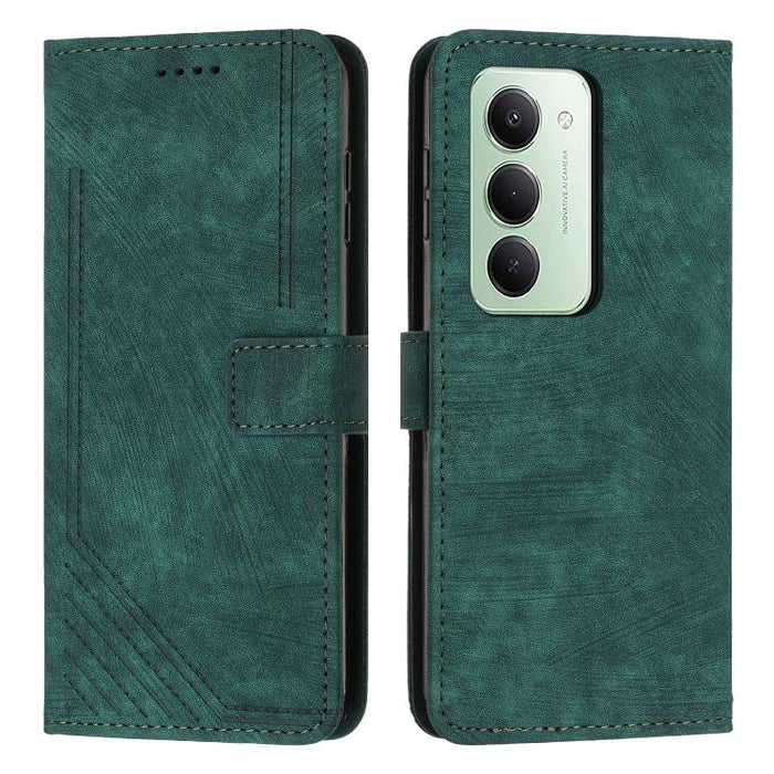 Funda de cuero para teléfono con diseño de rayas y tacto agradable al tacto con cordón largo, For Redmi 15a 5G, For Redmi A7 Pro 4G 171mm, For Redmi Turbo 5 Max / Poco X8 Pro Max 5G, For Redmi Turbo 5 / Poco X8 Pro 5G                                   ...