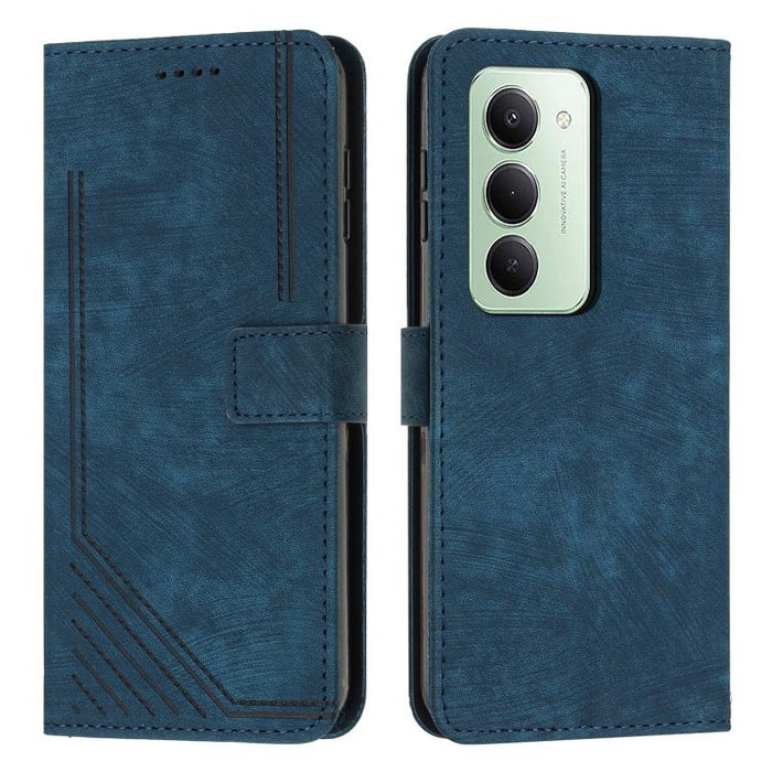 Funda de cuero para teléfono con diseño de rayas y tacto agradable al tacto con cordón largo, For Redmi 15a 5G, For Redmi A7 Pro 4G 171mm, For Redmi Turbo 5 Max / Poco X8 Pro Max 5G, For Redmi Turbo 5 / Poco X8 Pro 5G                                   ...