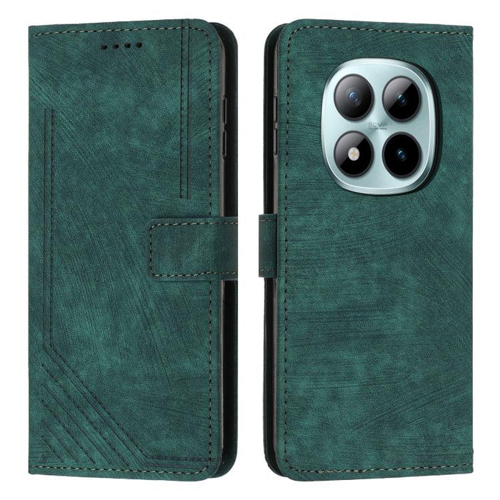 Funda de cuero para teléfono con diseño de rayas y tacto agradable al tacto con cordón largo, For Redmi 15a 5G, For Redmi A7 Pro 4G 171mm, For Redmi Turbo 5 Max / Poco X8 Pro Max 5G, For Redmi Turbo 5 / Poco X8 Pro 5G                                   ...