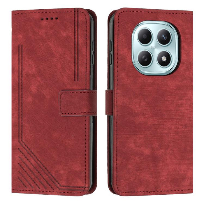 Funda de cuero para teléfono con diseño de rayas y tacto agradable al tacto con cordón largo, For Redmi 15a 5G, For Redmi A7 Pro 4G 171mm, For Redmi Turbo 5 Max / Poco X8 Pro Max 5G, For Redmi Turbo 5 / Poco X8 Pro 5G                                   ...