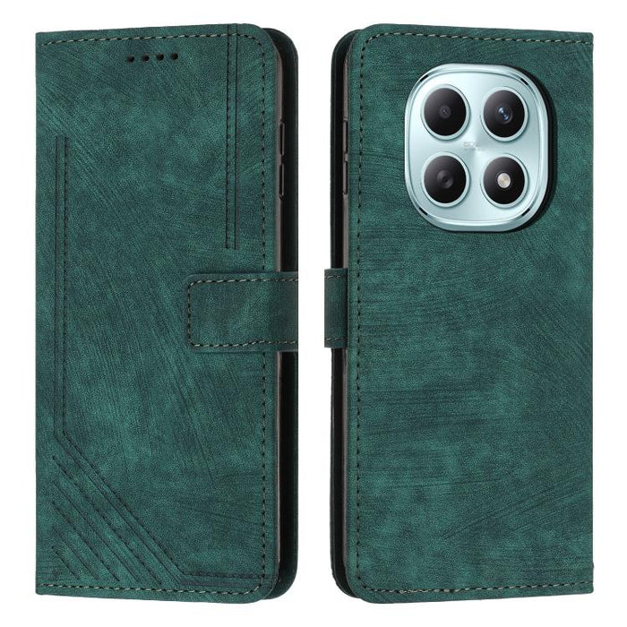 Funda de cuero para teléfono con diseño de rayas y tacto agradable al tacto con cordón largo, For Redmi 15a 5G, For Redmi A7 Pro 4G 171mm, For Redmi Turbo 5 Max / Poco X8 Pro Max 5G, For Redmi Turbo 5 / Poco X8 Pro 5G                                   ...