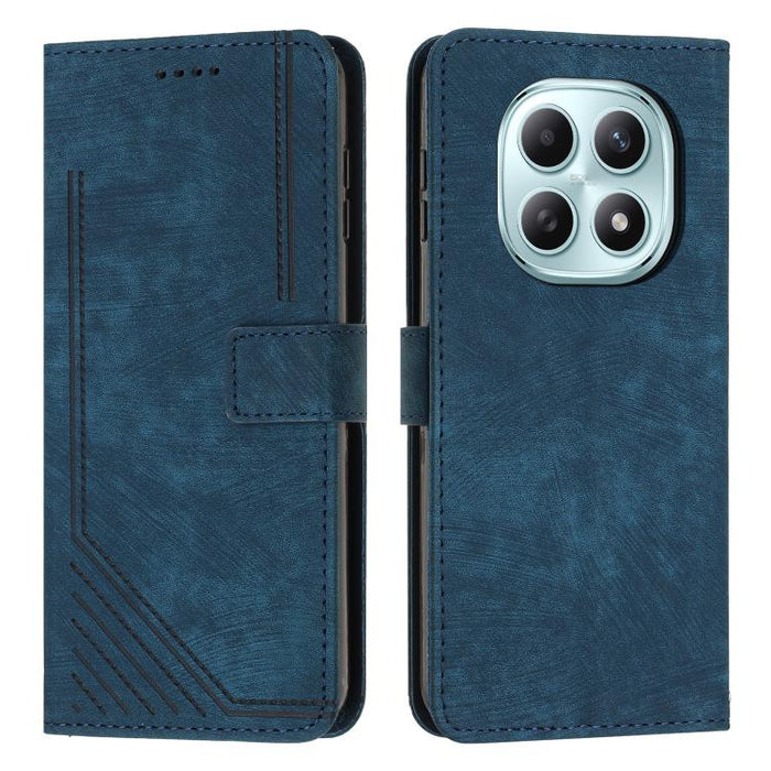 Funda de cuero para teléfono con diseño de rayas y tacto agradable al tacto con cordón largo, For Redmi 15a 5G, For Redmi A7 Pro 4G 171mm, For Redmi Turbo 5 Max / Poco X8 Pro Max 5G, For Redmi Turbo 5 / Poco X8 Pro 5G                                   ...