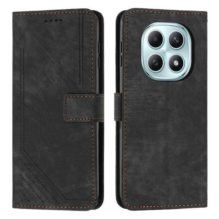 Funda de cuero para teléfono con diseño de rayas y tacto agradable al tacto con cordón largo, For Redmi 15a 5G, For Redmi A7 Pro 4G 171mm, For Redmi Turbo 5 Max / Poco X8 Pro Max 5G, For Redmi Turbo 5 / Poco X8 Pro 5G                                   ...