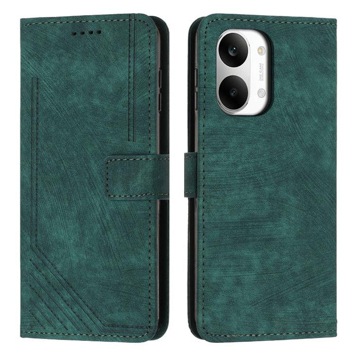 Funda de cuero para teléfono con diseño de rayas y tacto agradable al tacto con cordón largo, For Redmi 15a 5G, For Redmi A7 Pro 4G 171mm, For Redmi Turbo 5 Max / Poco X8 Pro Max 5G, For Redmi Turbo 5 / Poco X8 Pro 5G                                   ...
