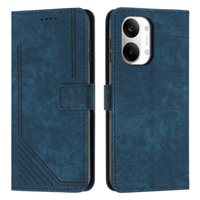 Funda de cuero para teléfono con diseño de rayas y tacto agradable al tacto con cordón largo, For Redmi 15a 5G, For Redmi A7 Pro 4G 171mm, For Redmi Turbo 5 Max / Poco X8 Pro Max 5G, For Redmi Turbo 5 / Poco X8 Pro 5G                                   ...