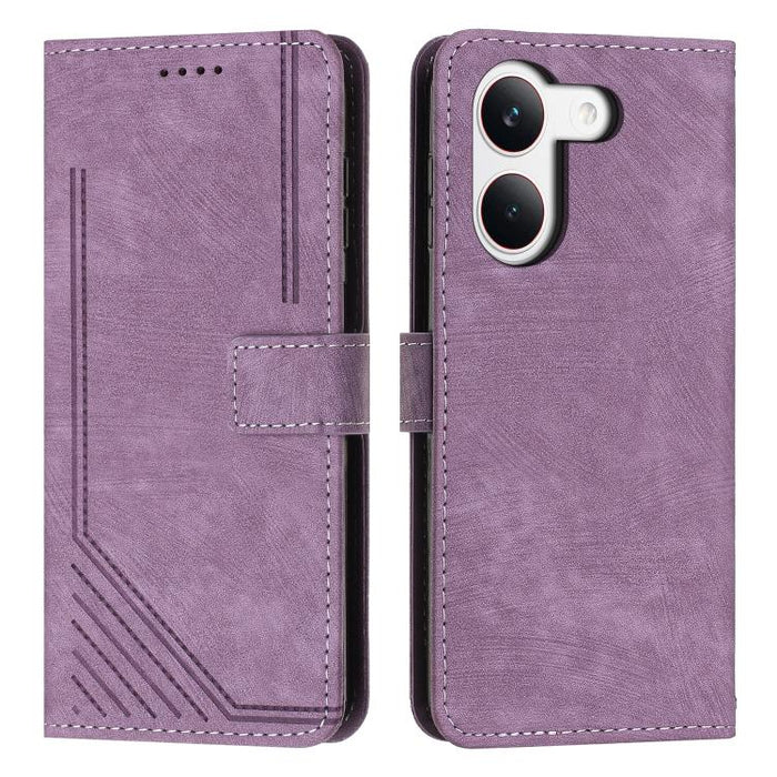 Funda de cuero para teléfono con diseño de rayas y tacto agradable al tacto con cordón largo, For Redmi 15a 5G, For Redmi A7 Pro 4G 171mm, For Redmi Turbo 5 Max / Poco X8 Pro Max 5G, For Redmi Turbo 5 / Poco X8 Pro 5G                                   ...