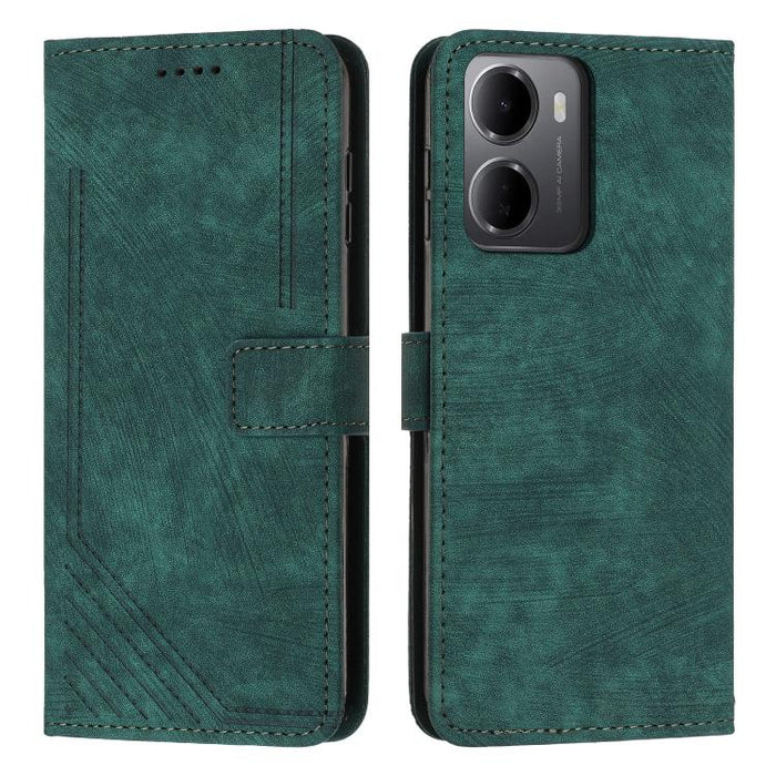 Funda de cuero para teléfono con diseño de rayas y tacto agradable al tacto con cordón largo, For Redmi 15a 5G, For Redmi A7 Pro 4G 171mm, For Redmi Turbo 5 Max / Poco X8 Pro Max 5G, For Redmi Turbo 5 / Poco X8 Pro 5G                                   ...