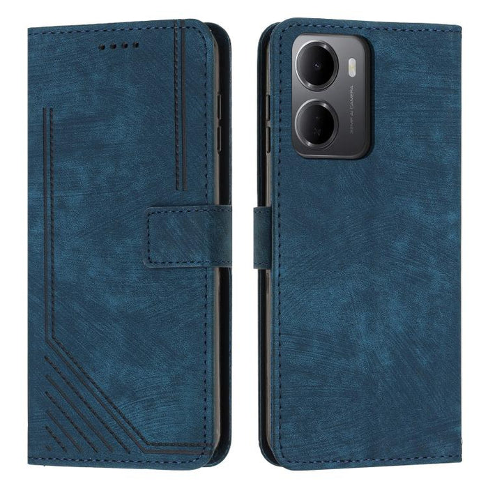 Funda de cuero para teléfono con diseño de rayas y tacto agradable al tacto con cordón largo, For Redmi 15a 5G, For Redmi A7 Pro 4G 171mm, For Redmi Turbo 5 Max / Poco X8 Pro Max 5G, For Redmi Turbo 5 / Poco X8 Pro 5G                                   ...