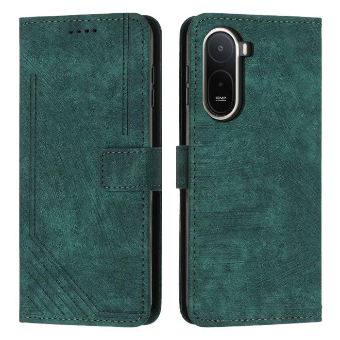 Funda de cuero para teléfono con diseño de rayas y tacto agradable al tacto con cordón largo, For Redmi 15a 5G, For Redmi A7 Pro 4G 171mm, For Redmi Turbo 5 Max / Poco X8 Pro Max 5G, For Redmi Turbo 5 / Poco X8 Pro 5G                                   ...