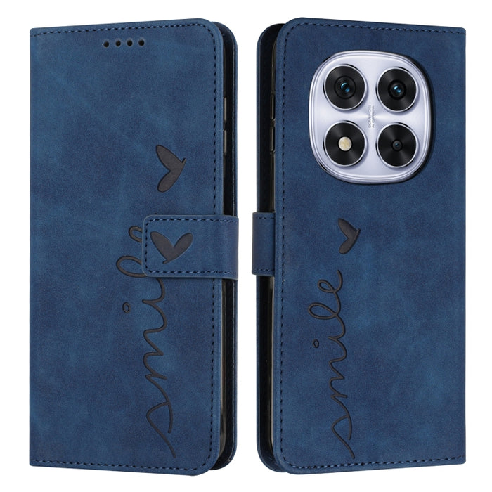 Funda para teléfono de piel con relieve de corazón y cordón largo, For Redmi Note 14 4G 163.25mm, For Redmi Note 14 5G Global