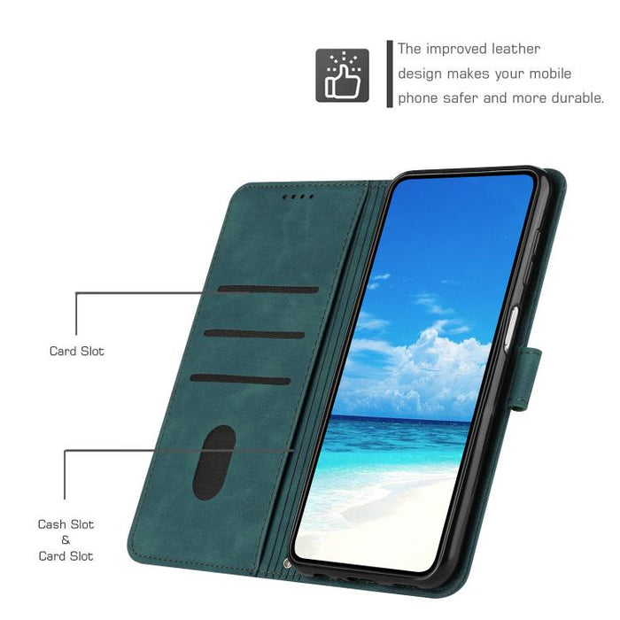 Funda para teléfono de piel con relieve de corazón y cordón largo, For Redmi Note 14 4G 163.25mm, For Redmi Note 14 5G Global