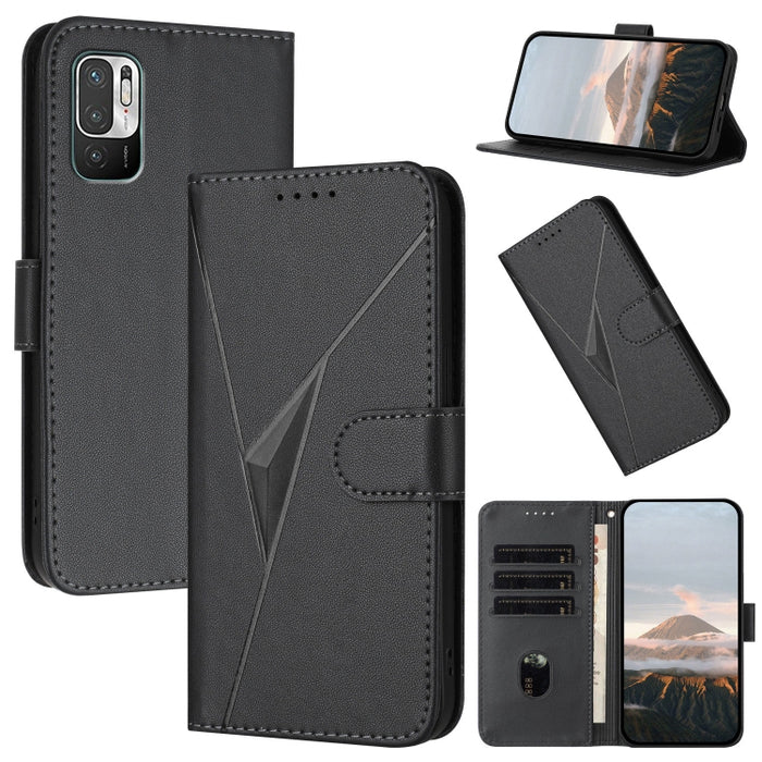 Estuche para teléfono de cuero con cierre de hebilla y diseño de triángulos, For Redmi Note 12 Pro+ Global, For Redmi Note 12 Pro 5G Global, For Redmi Note 12 5G Global, For Redmi A1+, For Redmi K50 Ultra, For Redmi Note 11 4G Global, For Redmi 10A    ...