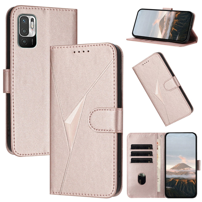 Estuche para teléfono de cuero con cierre de hebilla y diseño de triángulos, For Redmi Note 12 Pro+ Global, For Redmi Note 12 Pro 5G Global, For Redmi Note 12 5G Global, For Redmi A1+, For Redmi K50 Ultra, For Redmi Note 11 4G Global, For Redmi 10A    ...