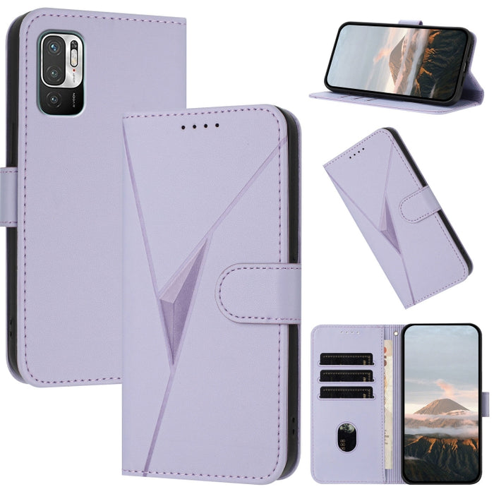 Estuche para teléfono de cuero con cierre de hebilla y diseño de triángulos, For Redmi Note 12 Pro+ Global, For Redmi Note 12 Pro 5G Global, For Redmi Note 12 5G Global, For Redmi A1+, For Redmi K50 Ultra, For Redmi Note 11 4G Global, For Redmi 10A    ...