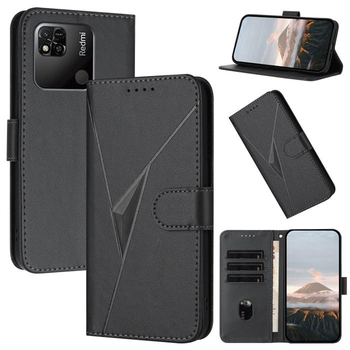 Estuche para teléfono de cuero con cierre de hebilla y diseño de triángulos, For Redmi Note 12 Pro+ Global, For Redmi Note 12 Pro 5G Global, For Redmi Note 12 5G Global, For Redmi A1+, For Redmi K50 Ultra, For Redmi Note 11 4G Global, For Redmi 10A    ...