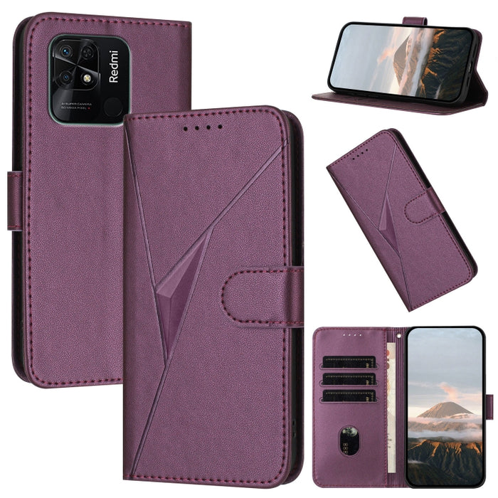 Estuche para teléfono de cuero con cierre de hebilla y diseño de triángulos, For Redmi Note 12 Pro+ Global, For Redmi Note 12 Pro 5G Global, For Redmi Note 12 5G Global, For Redmi A1+, For Redmi K50 Ultra, For Redmi Note 11 4G Global, For Redmi 10A    ...