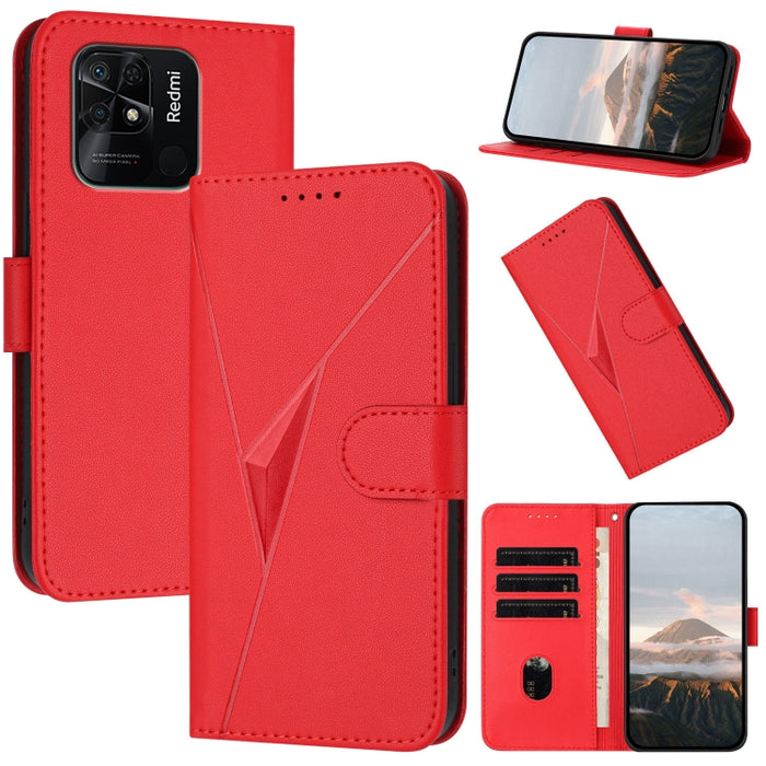 Estuche para teléfono de cuero con cierre de hebilla y diseño de triángulos, For Redmi Note 12 Pro+ Global, For Redmi Note 12 Pro 5G Global, For Redmi Note 12 5G Global, For Redmi A1+, For Redmi K50 Ultra, For Redmi Note 11 4G Global, For Redmi 10A    ...
