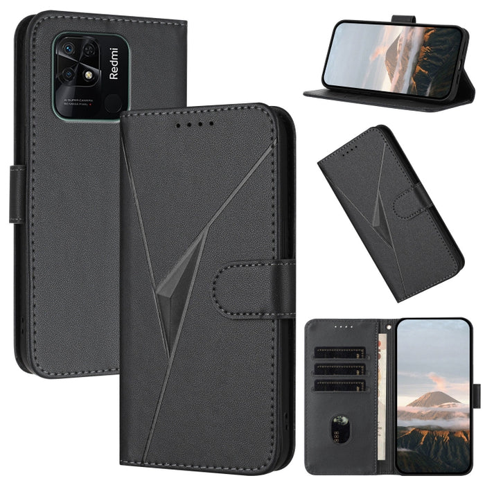 Estuche para teléfono de cuero con cierre de hebilla y diseño de triángulos, For Redmi Note 12 Pro+ Global, For Redmi Note 12 Pro 5G Global, For Redmi Note 12 5G Global, For Redmi A1+, For Redmi K50 Ultra, For Redmi Note 11 4G Global, For Redmi 10A    ...