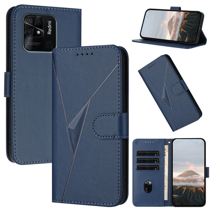 Estuche para teléfono de cuero con cierre de hebilla y diseño de triángulos, For Redmi Note 12 Pro+ Global, For Redmi Note 12 Pro 5G Global, For Redmi Note 12 5G Global, For Redmi A1+, For Redmi K50 Ultra, For Redmi Note 11 4G Global, For Redmi 10A    ...
