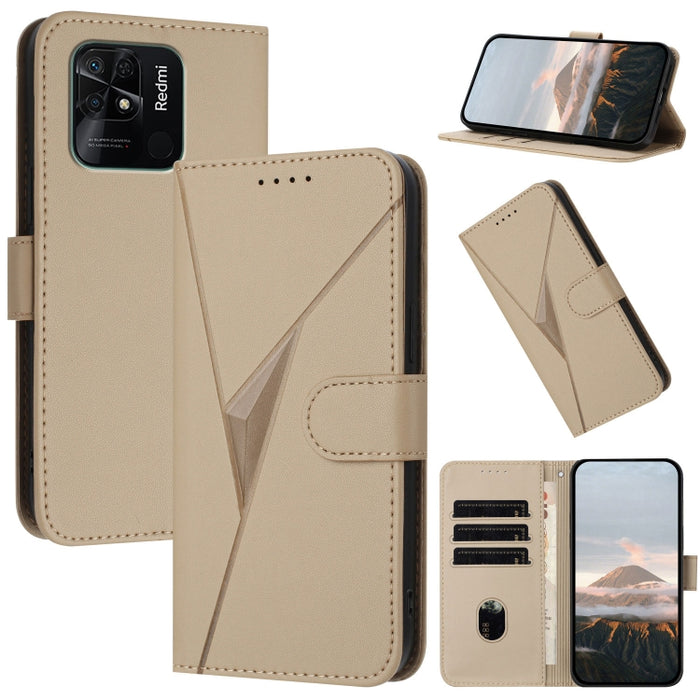 Estuche para teléfono de cuero con cierre de hebilla y diseño de triángulos, For Redmi Note 12 Pro+ Global, For Redmi Note 12 Pro 5G Global, For Redmi Note 12 5G Global, For Redmi A1+, For Redmi K50 Ultra, For Redmi Note 11 4G Global, For Redmi 10A    ...