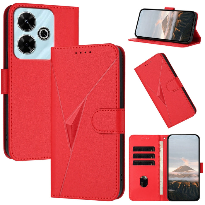 Estuche para teléfono de cuero con cierre de hebilla y diseño de triángulos, For Redmi Turbo 4 / Poco X7 Pro, For Redmi Note 14 Pro 4G, For Redmi Note 14 4G 163.25mm, For Redmi A3 Pro, For Redmi Note 14 5G, For Redmi Note 14 Pro+ 5G, For Redmi 14C 4G  ...