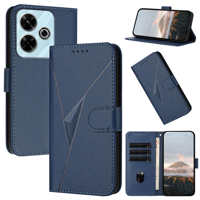 Estuche para teléfono de cuero con cierre de hebilla y diseño de triángulos, For Redmi Turbo 4 / Poco X7 Pro, For Redmi Note 14 Pro 4G, For Redmi Note 14 4G 163.25mm, For Redmi A3 Pro, For Redmi Note 14 5G, For Redmi Note 14 Pro+ 5G, For Redmi 14C 4G  ...