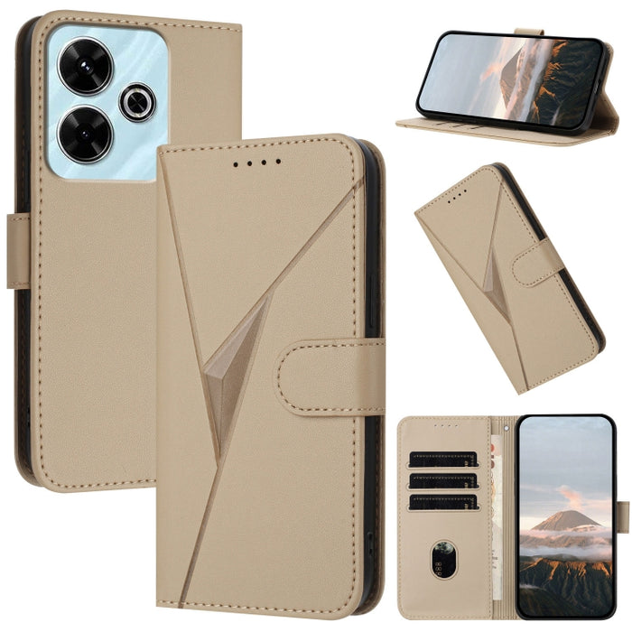 Estuche para teléfono de cuero con cierre de hebilla y diseño de triángulos, For Redmi Turbo 4 / Poco X7 Pro, For Redmi Note 14 Pro 4G, For Redmi Note 14 4G 163.25mm, For Redmi A3 Pro, For Redmi Note 14 5G, For Redmi Note 14 Pro+ 5G, For Redmi 14C 4G  ...
