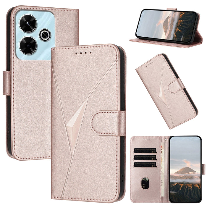 Estuche para teléfono de cuero con cierre de hebilla y diseño de triángulos, For Redmi Turbo 4 / Poco X7 Pro, For Redmi Note 14 Pro 4G, For Redmi Note 14 4G 163.25mm, For Redmi A3 Pro, For Redmi Note 14 5G, For Redmi Note 14 Pro+ 5G, For Redmi 14C 4G  ...