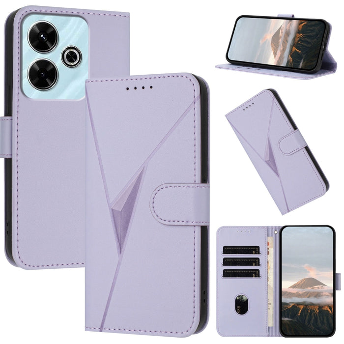 Estuche para teléfono de cuero con cierre de hebilla y diseño de triángulos, For Redmi Turbo 4 / Poco X7 Pro, For Redmi Note 14 Pro 4G, For Redmi Note 14 4G 163.25mm, For Redmi A3 Pro, For Redmi Note 14 5G, For Redmi Note 14 Pro+ 5G, For Redmi 14C 4G  ...