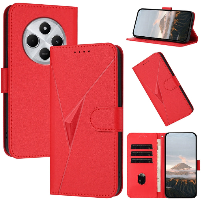 Estuche para teléfono de cuero con cierre de hebilla y diseño de triángulos, For Redmi Turbo 4 / Poco X7 Pro, For Redmi Note 14 Pro 4G, For Redmi Note 14 4G 163.25mm, For Redmi A3 Pro, For Redmi Note 14 5G, For Redmi Note 14 Pro+ 5G, For Redmi 14C 4G  ...