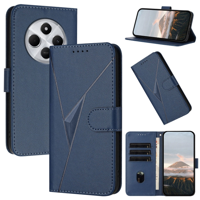 Estuche para teléfono de cuero con cierre de hebilla y diseño de triángulos, For Redmi Turbo 4 / Poco X7 Pro, For Redmi Note 14 Pro 4G, For Redmi Note 14 4G 163.25mm, For Redmi A3 Pro, For Redmi Note 14 5G, For Redmi Note 14 Pro+ 5G, For Redmi 14C 4G  ...