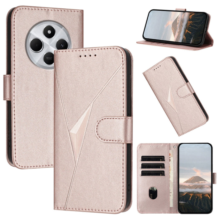 Estuche para teléfono de cuero con cierre de hebilla y diseño de triángulos, For Redmi Turbo 4 / Poco X7 Pro, For Redmi Note 14 Pro 4G, For Redmi Note 14 4G 163.25mm, For Redmi A3 Pro, For Redmi Note 14 5G, For Redmi Note 14 Pro+ 5G, For Redmi 14C 4G  ...