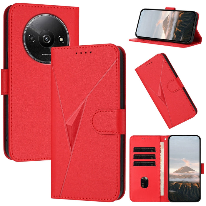 Estuche para teléfono de cuero con cierre de hebilla y diseño de triángulos, For Redmi Turbo 4 / Poco X7 Pro, For Redmi Note 14 Pro 4G, For Redmi Note 14 4G 163.25mm, For Redmi A3 Pro, For Redmi Note 14 5G, For Redmi Note 14 Pro+ 5G, For Redmi 14C 4G  ...