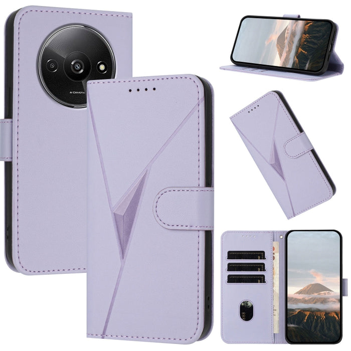 Estuche para teléfono de cuero con cierre de hebilla y diseño de triángulos, For Redmi Turbo 4 / Poco X7 Pro, For Redmi Note 14 Pro 4G, For Redmi Note 14 4G 163.25mm, For Redmi A3 Pro, For Redmi Note 14 5G, For Redmi Note 14 Pro+ 5G, For Redmi 14C 4G  ...