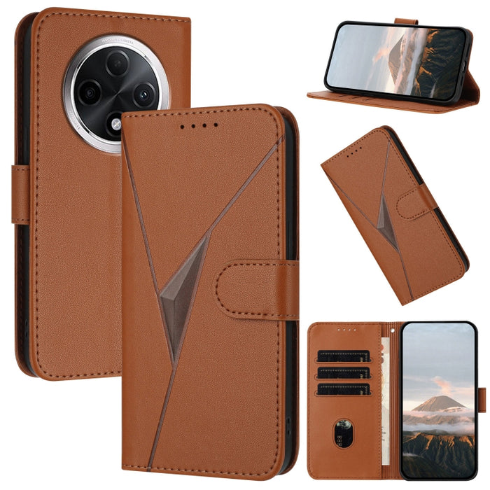 Estuche para teléfono de cuero con cierre de hebilla y diseño de triángulos, For Redmi Turbo 4 / Poco X7 Pro, For Redmi Note 14 Pro 4G, For Redmi Note 14 4G 163.25mm, For Redmi A3 Pro, For Redmi Note 14 5G, For Redmi Note 14 Pro+ 5G, For Redmi 14C 4G  ...
