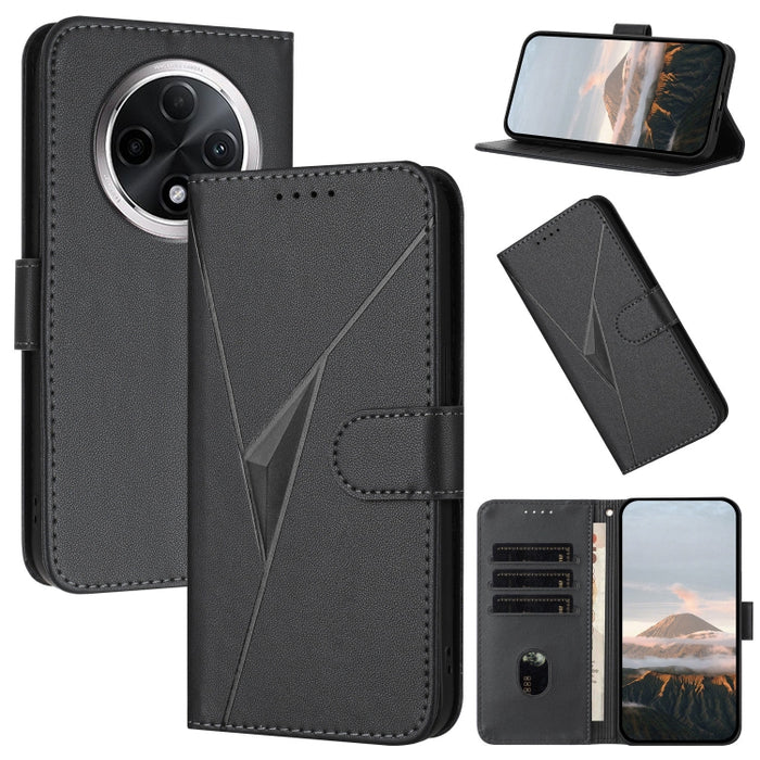 Estuche para teléfono de cuero con cierre de hebilla y diseño de triángulos, For Redmi Turbo 4 / Poco X7 Pro, For Redmi Note 14 Pro 4G, For Redmi Note 14 4G 163.25mm, For Redmi A3 Pro, For Redmi Note 14 5G, For Redmi Note 14 Pro+ 5G, For Redmi 14C 4G  ...