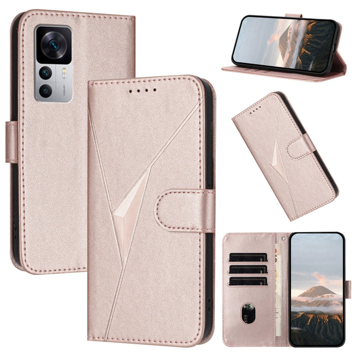 Estuche para teléfono de cuero con cierre de hebilla y diseño de triángulos, For Redmi Note 12 Pro+ Global, For Redmi Note 12 Pro 5G Global, For Redmi Note 12 5G Global, For Redmi A1+, For Redmi K50 Ultra, For Redmi Note 11 4G Global, For Redmi 10A    ...