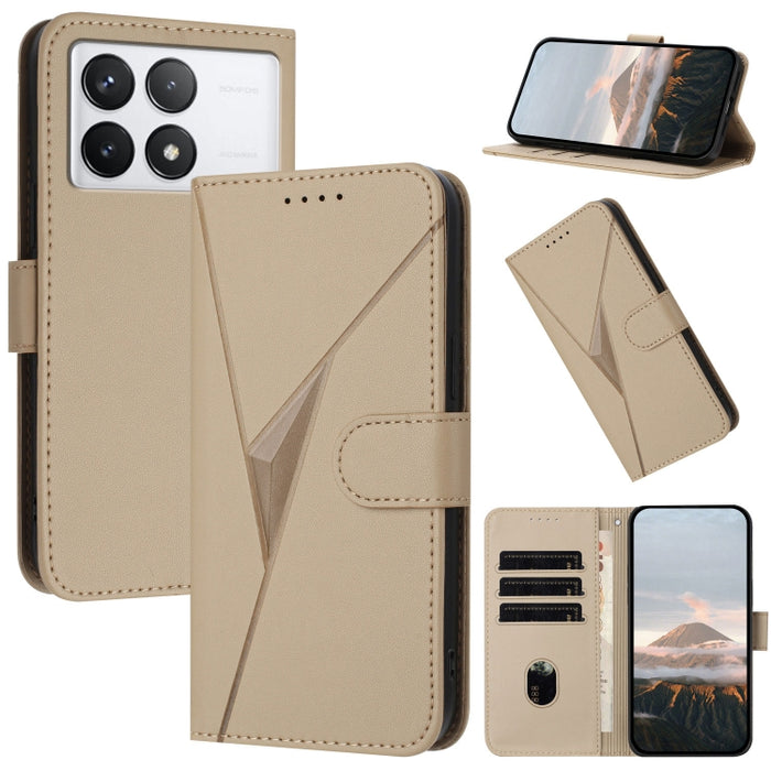 Estuche para teléfono de cuero con cierre de hebilla y diseño de triángulos, For Redmi Note 13 Pro 4G, For Redmi Note 13 4G, For Redmi K70E, For Redmi Note 13 5G, For Redmi 13C 4G, For Redmi Note 13 Pro+, For Redmi Note 13 Pro 5G, For Redmi 12 5G      ...