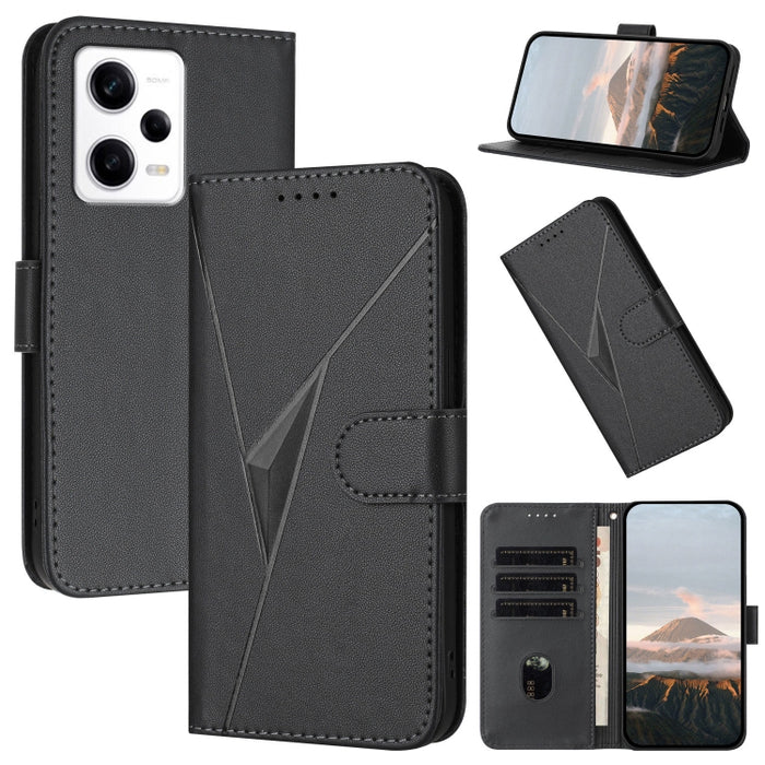 Estuche para teléfono de cuero con cierre de hebilla y diseño de triángulos, For Redmi Note 12 Pro+ Global, For Redmi Note 12 Pro 5G Global, For Redmi Note 12 5G Global, For Redmi A1+, For Redmi K50 Ultra, For Redmi Note 11 4G Global, For Redmi 10A    ...