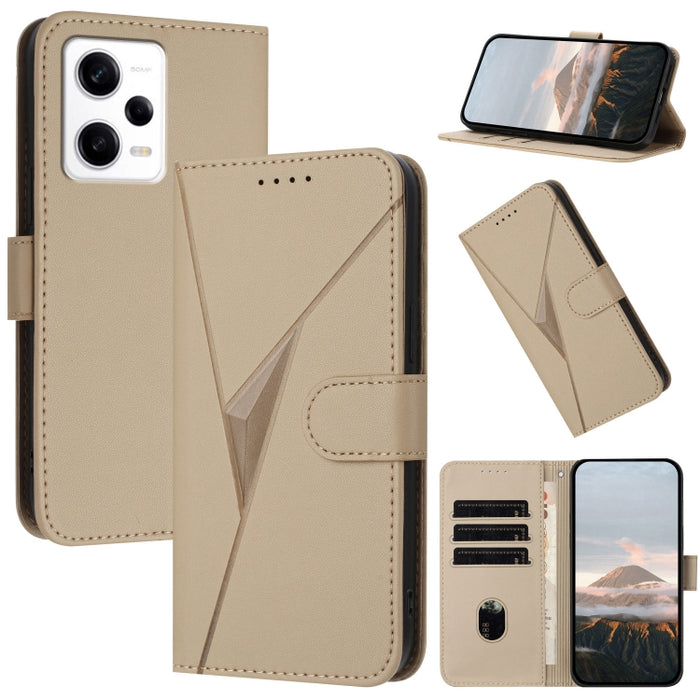 Estuche para teléfono de cuero con cierre de hebilla y diseño de triángulos, For Redmi Note 12 Pro+ Global, For Redmi Note 12 Pro 5G Global, For Redmi Note 12 5G Global, For Redmi A1+, For Redmi K50 Ultra, For Redmi Note 11 4G Global, For Redmi 10A    ...
