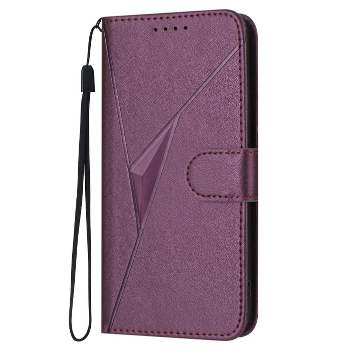Estuche para teléfono de cuero con cierre de hebilla y diseño de triángulos, For Redmi Note 13 Pro 4G, For Redmi Note 13 4G, For Redmi K70E, For Redmi Note 13 5G, For Redmi 13C 4G, For Redmi Note 13 Pro+, For Redmi Note 13 Pro 5G, For Redmi 12 5G      ...