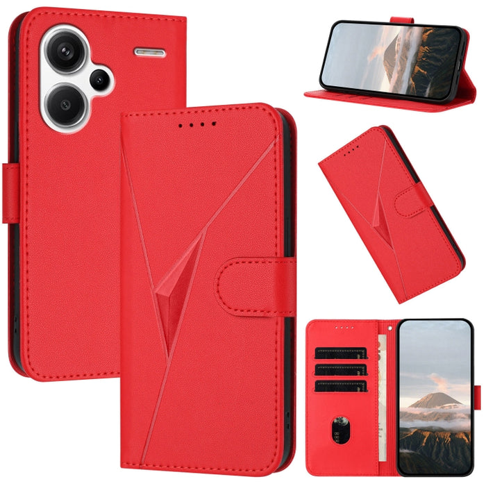 Estuche para teléfono de cuero con cierre de hebilla y diseño de triángulos, For Redmi Note 13 Pro 4G, For Redmi Note 13 4G, For Redmi K70E, For Redmi Note 13 5G, For Redmi 13C 4G, For Redmi Note 13 Pro+, For Redmi Note 13 Pro 5G, For Redmi 12 5G      ...