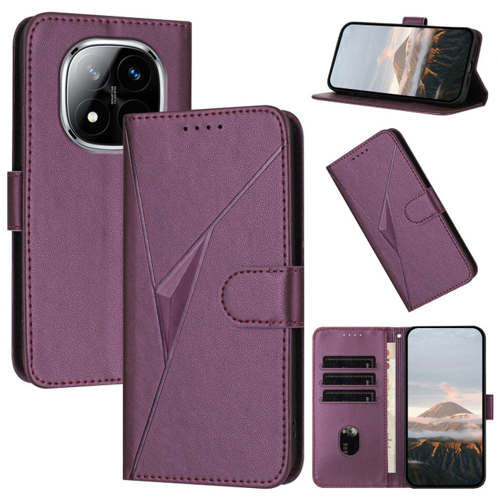 Estuche para teléfono de cuero con cierre de hebilla y diseño de triángulos, For Redmi Turbo 4 / Poco X7 Pro, For Redmi Note 14 Pro 4G, For Redmi Note 14 4G 163.25mm, For Redmi A3 Pro, For Redmi Note 14 5G, For Redmi Note 14 Pro+ 5G, For Redmi 14C 4G  ...