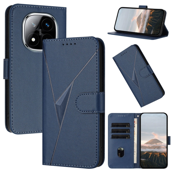 Estuche para teléfono de cuero con cierre de hebilla y diseño de triángulos, For Redmi Turbo 4 / Poco X7 Pro, For Redmi Note 14 Pro 4G, For Redmi Note 14 4G 163.25mm, For Redmi A3 Pro, For Redmi Note 14 5G, For Redmi Note 14 Pro+ 5G, For Redmi 14C 4G  ...