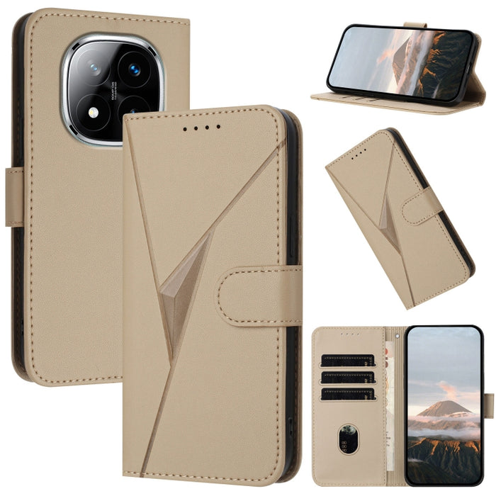 Estuche para teléfono de cuero con cierre de hebilla y diseño de triángulos, For Redmi Turbo 4 / Poco X7 Pro, For Redmi Note 14 Pro 4G, For Redmi Note 14 4G 163.25mm, For Redmi A3 Pro, For Redmi Note 14 5G, For Redmi Note 14 Pro+ 5G, For Redmi 14C 4G  ...