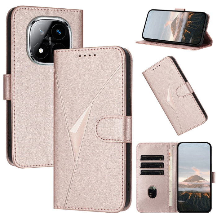 Estuche para teléfono de cuero con cierre de hebilla y diseño de triángulos, For Redmi Turbo 4 / Poco X7 Pro, For Redmi Note 14 Pro 4G, For Redmi Note 14 4G 163.25mm, For Redmi A3 Pro, For Redmi Note 14 5G, For Redmi Note 14 Pro+ 5G, For Redmi 14C 4G  ...