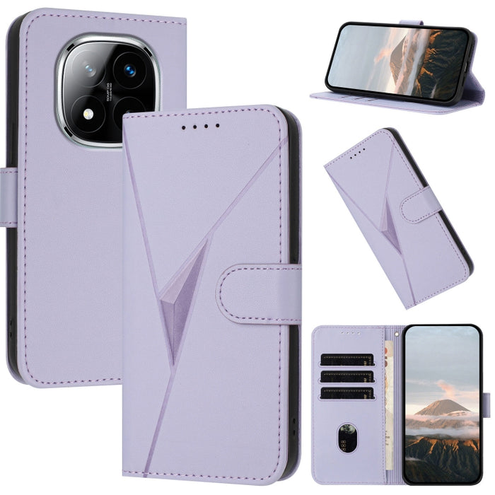 Estuche para teléfono de cuero con cierre de hebilla y diseño de triángulos, For Redmi Turbo 4 / Poco X7 Pro, For Redmi Note 14 Pro 4G, For Redmi Note 14 4G 163.25mm, For Redmi A3 Pro, For Redmi Note 14 5G, For Redmi Note 14 Pro+ 5G, For Redmi 14C 4G  ...