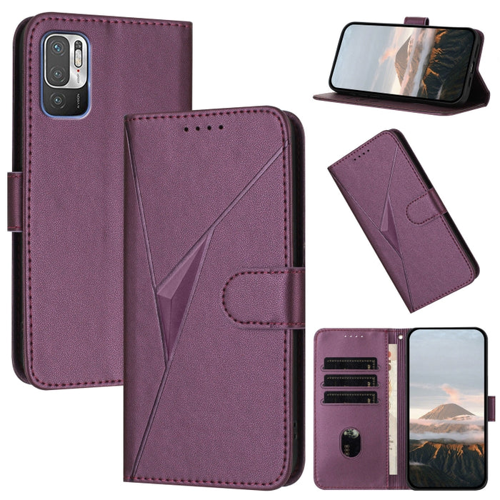 Estuche para teléfono de cuero con cierre de hebilla y diseño de triángulos, For Redmi Note 12 Pro+ Global, For Redmi Note 12 Pro 5G Global, For Redmi Note 12 5G Global, For Redmi A1+, For Redmi K50 Ultra, For Redmi Note 11 4G Global, For Redmi 10A    ...