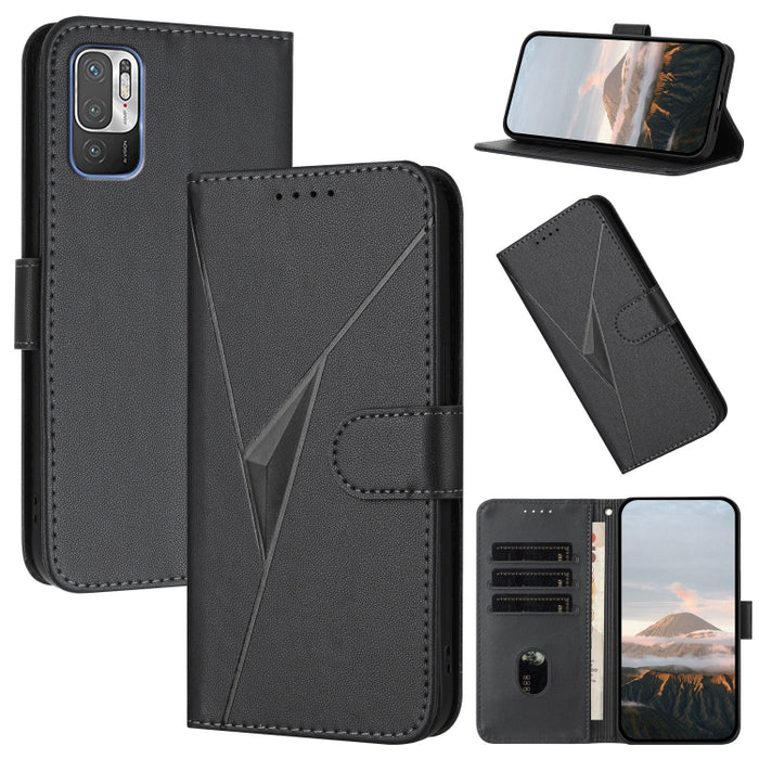 Estuche para teléfono de cuero con cierre de hebilla y diseño de triángulos, For Redmi Note 12 Pro+ Global, For Redmi Note 12 Pro 5G Global, For Redmi Note 12 5G Global, For Redmi A1+, For Redmi K50 Ultra, For Redmi Note 11 4G Global, For Redmi 10A    ...